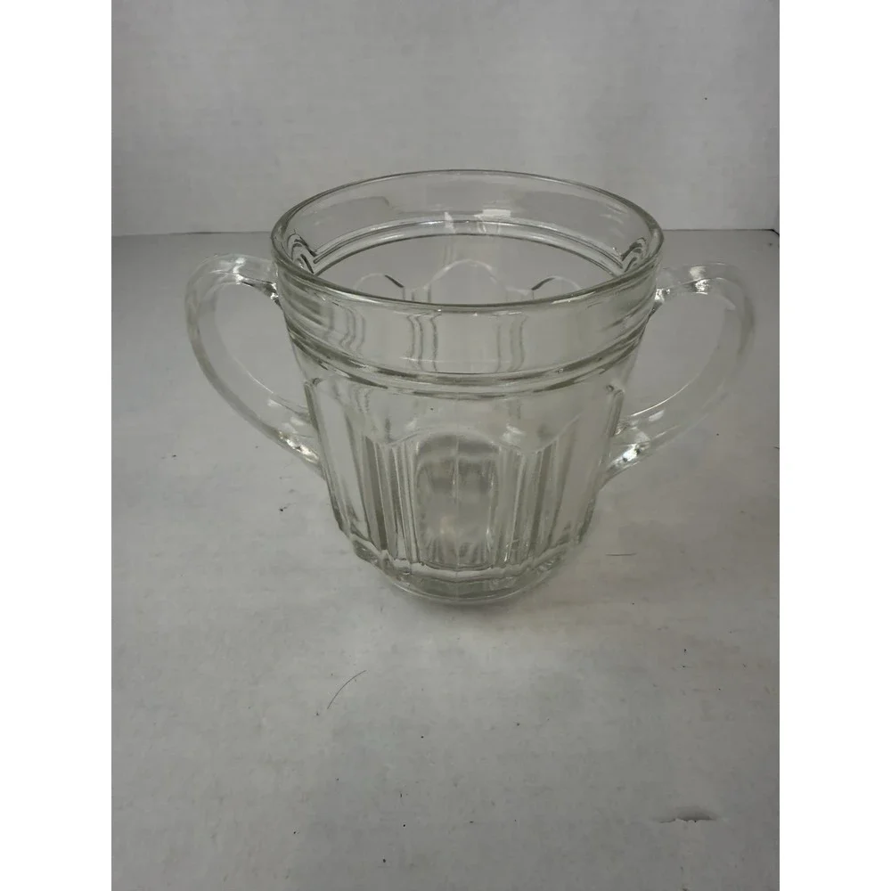 Anchor Hocking Colonial Knife Fork Crystal Clear Sugar Bowl Depression Glass